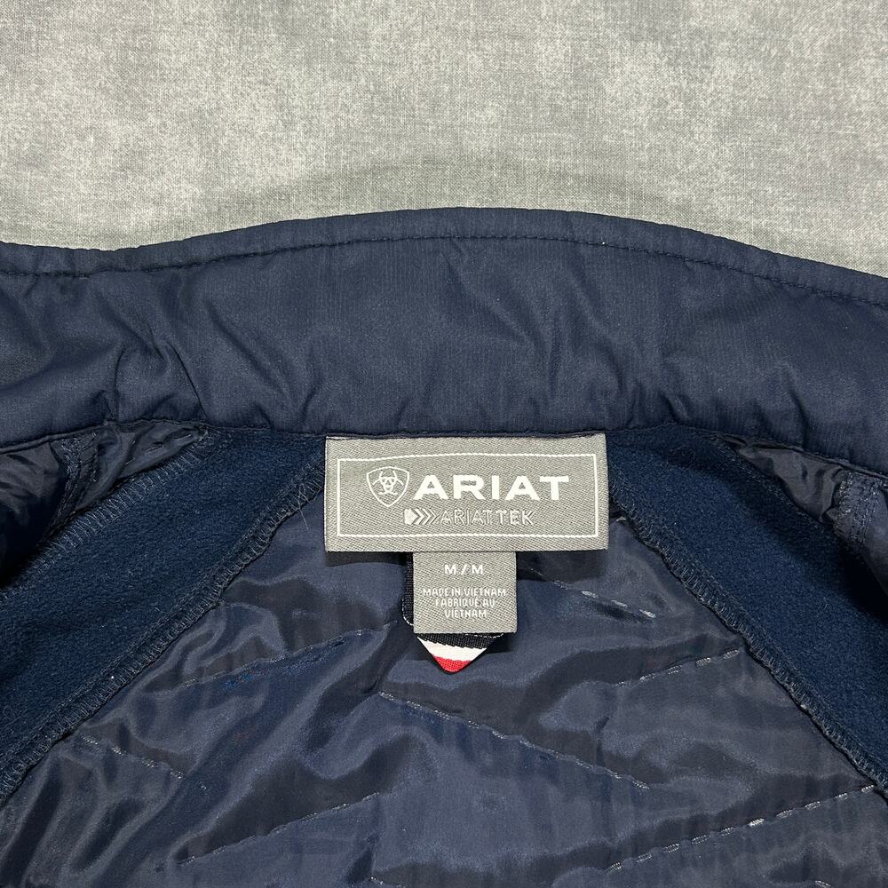 Ariat navy blue quilted AriatTek Hybrid equestrian riding jacket womens M - Picture 8 of 13